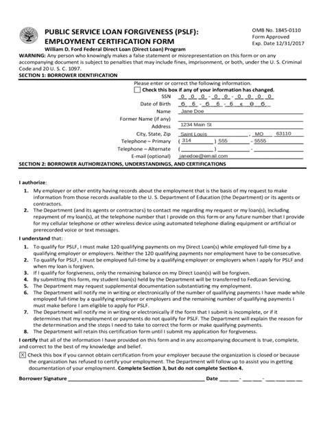 fedloan servicing recertification form
