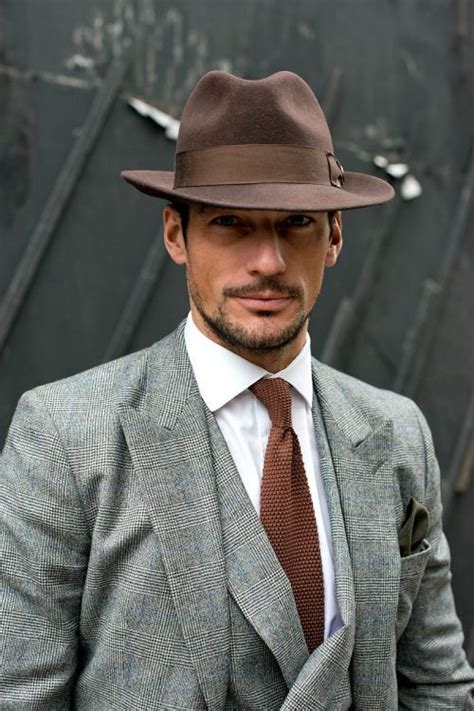 fedora hat with suit