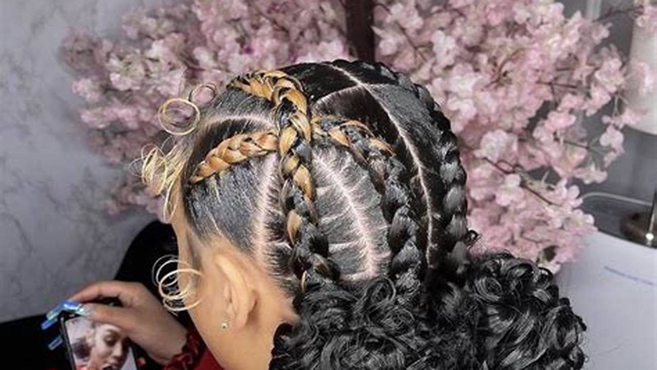 Unveiling Feed-in Braids with Curly Buns: A Style Odyssey