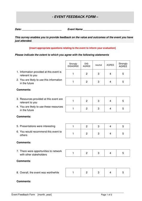 feedback form for fdp program