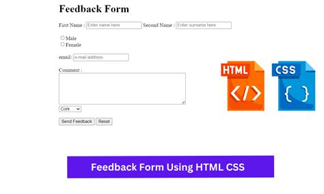 feedback form html code