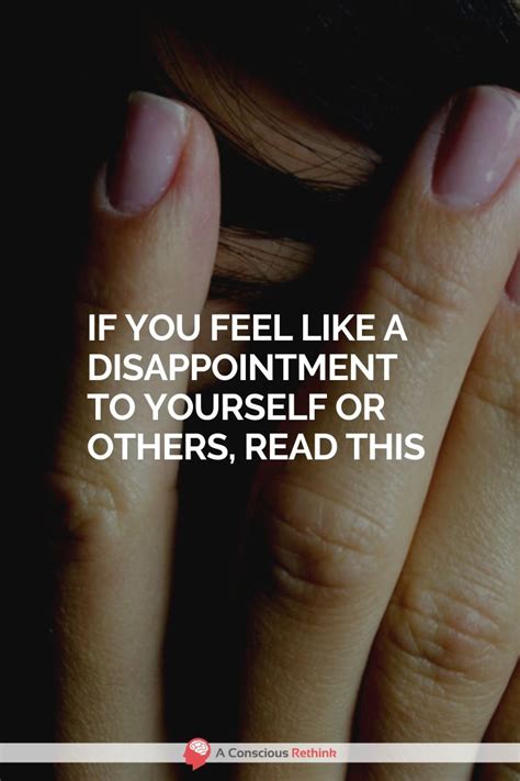 feel like a disappointment