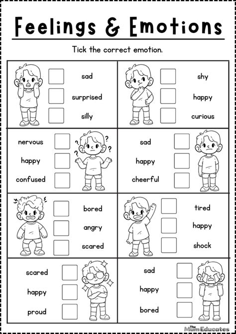 Feeling Expression Worksheets Kindergarten
