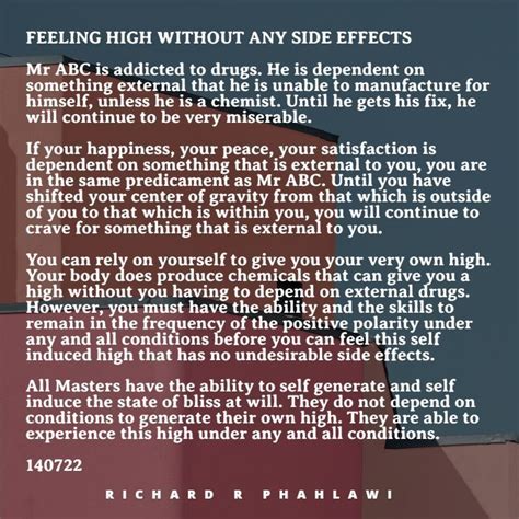 feeling high without being high