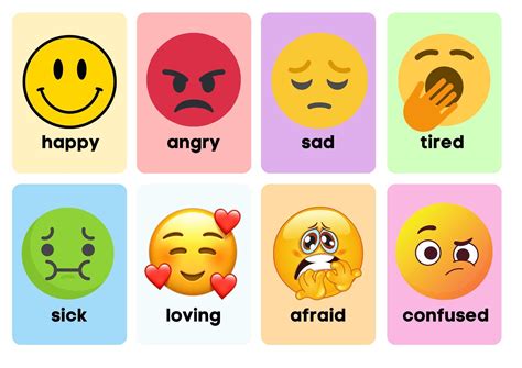 feelings emojis free printable