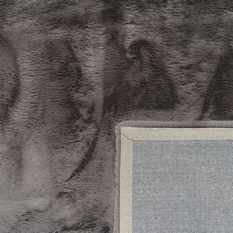 Fell Teppich Benuta Dave 60006825 anthrazit (rund) Raum Quadrat