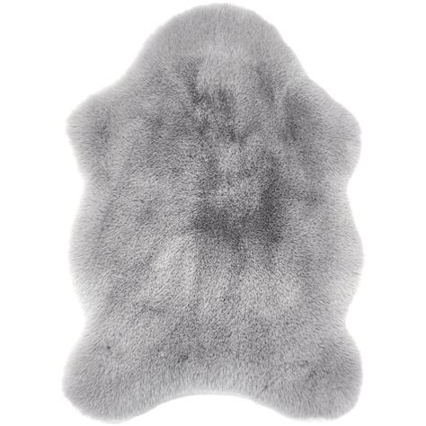 Fell Langflor Hochflor Teppich Senja XL Fellimitat Weiß Grau Silber eBay