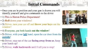 felony traffic stop commands