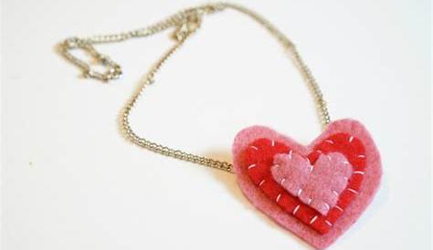 Valentine's Day Felt Heart Necklace How To Run A Home Daycare