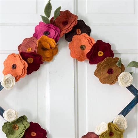 Felt Flower Wreath Diy