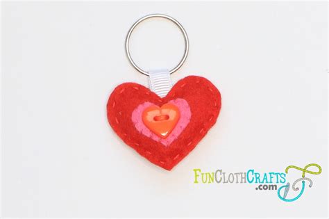 Felt Heart Keychain