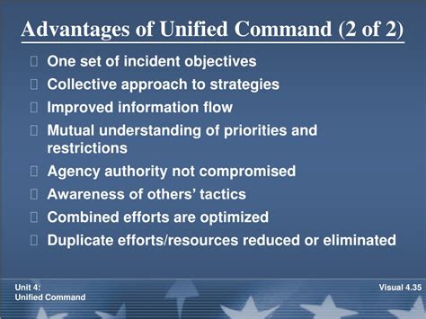 fema benefit of unified command