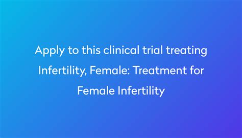 female infertility clinical trials