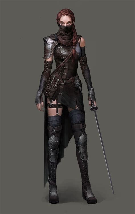 female pose reference assassin