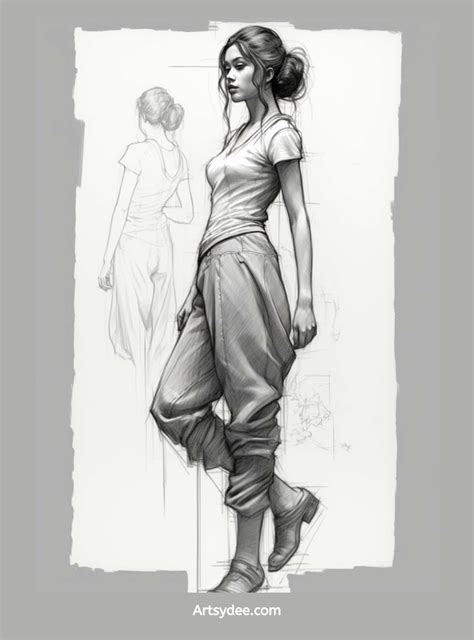 Female pose reference resting