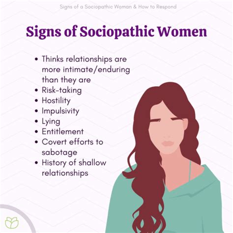 female sociopath characteristics