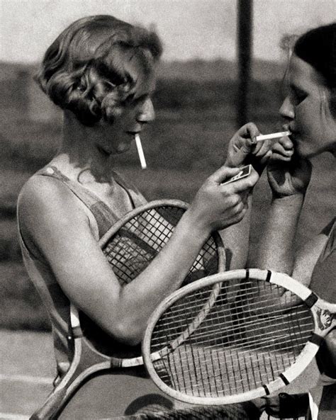 female tennis players smoking cigarettes