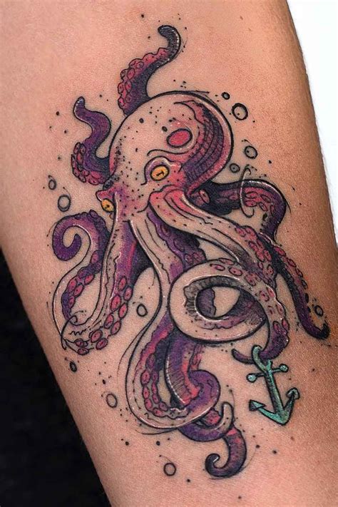 Inspiring Feminine Octopus Tattoo Designs References