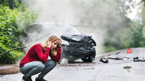 femme accident de voiture