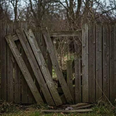Fence with missing panels