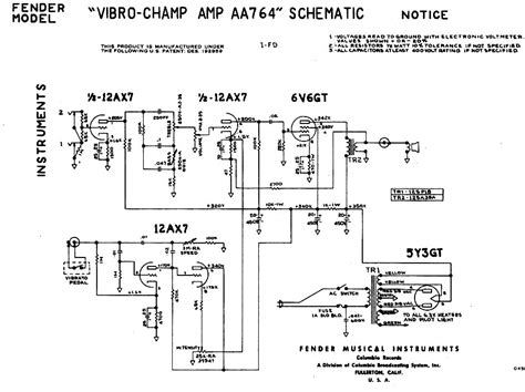 Fender Vibro Champ Schematic