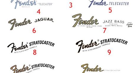 Fender Logo Changes