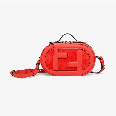 Fendi Mini Camera Case Red Leather Bag
