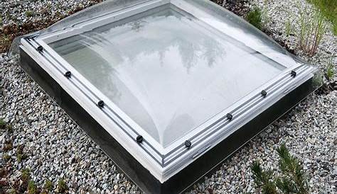 VELUX Fenêtrecoupole pour toits plats fixe 80x80 avec