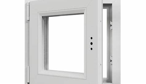 Fenêtre PVC PRIMO, 2 vantaux tirant droit, H95xl100 cm