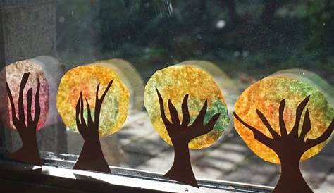 Herbst Fensterbild | Basteln herbst fensterbild, Sonnenblume basteln