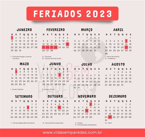 feriado do ano 2023