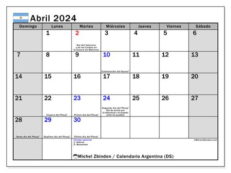 feriados en abril argentina 2024