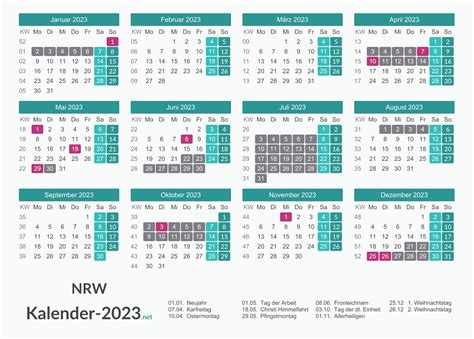 Sommerferien Nrw 2023 Kalender