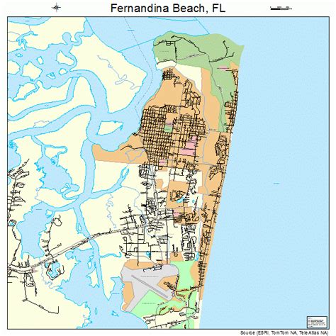 fernandina beach map including streets
