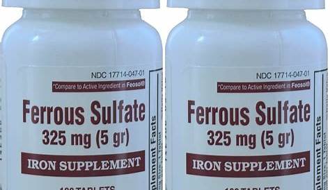 Ferrous Sulfate 325 Mg Cvs Iron 65 ( ) 120 Tablets