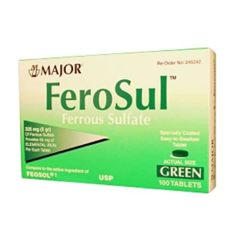 ferrous sulfate 325 mg tablet side effects