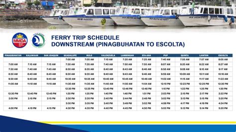 Ferry Schedule Price Comparison