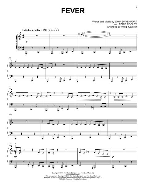 fever peggy lee sheet music pdf