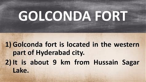 few lines about golconda fort