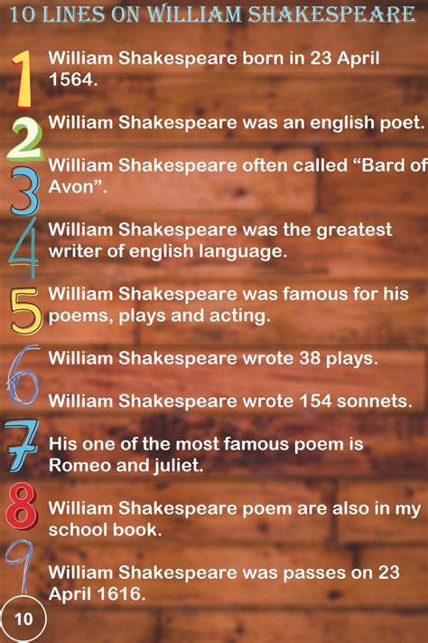 few lines about william shakespeare