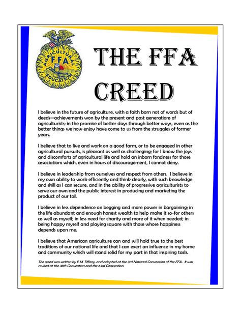 ffa creed paragraph 5 meaning