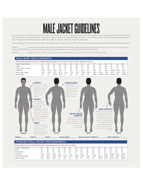 ffa jacket measuring guide