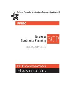ffiec bcp it examination handbook