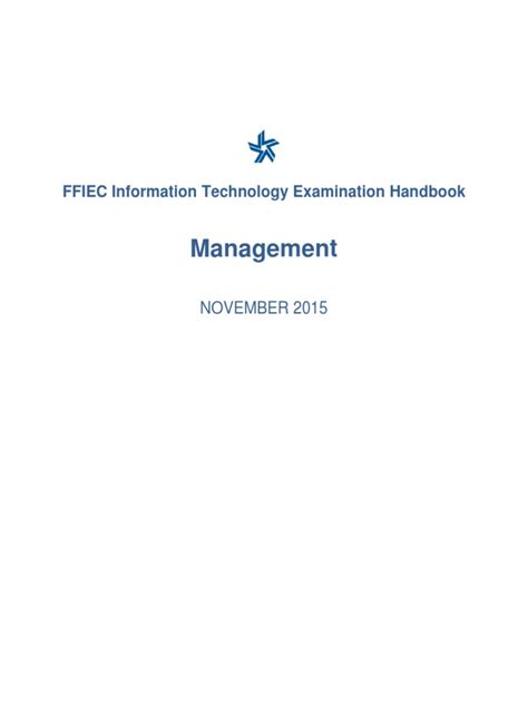 ffiec technology examination handbook
