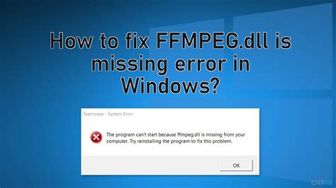 ffmpeg.dll was not found vscode