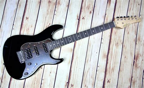 FGN EGitarre, Expert Flame Plain Top, schwarz ACTION MUSIC