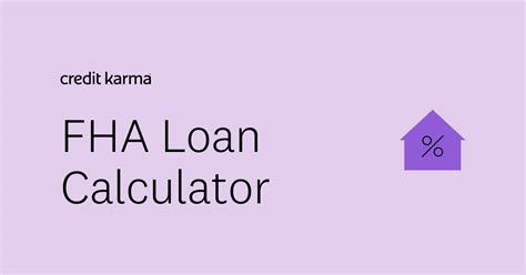 fha poor credit loan calculator