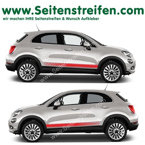 Fiat 500 EVO Seitenstreifen Auto Aufkleber Dekor Set Art.Nr. 5974