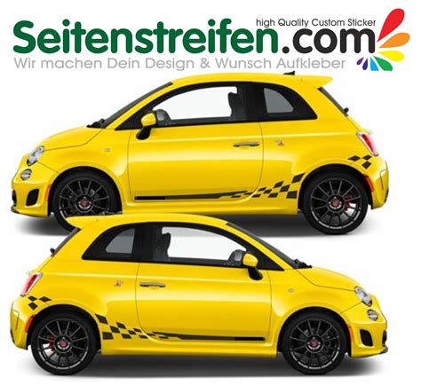 Fiat 500 Abarth Seitenstreifen Aufkleber Dekor Set Art.Nr. 5174