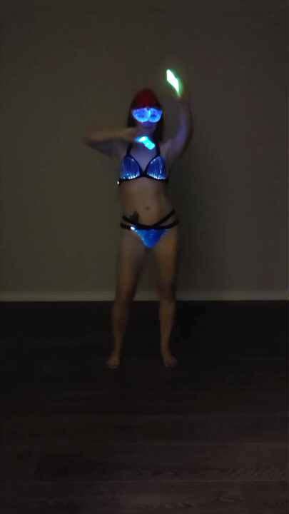 Fiber Optic Led Light Up Bikini Set